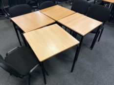 18 Assorted Square Wooden Top Tables - No Reserve