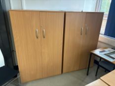 Pair Of Wooden Cabinets - No Reserve