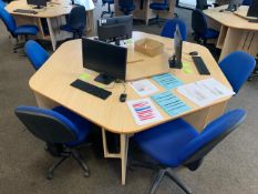 Hexagonal Computer Desk Unit - No Reserve