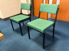 Green Fabric Chairs x6- No Reserve