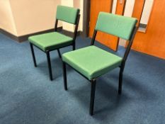 Green Fabric Chairs x6- No Reserve