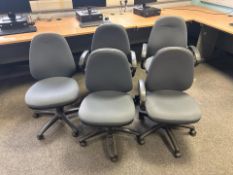 13 Grey Felt Office Chairs - No Reserve