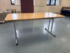 Beech Effect Folding Table x3- No Reserve