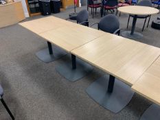 10 Square Wooden Top Tables - No Reserve