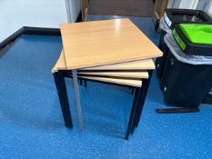 4x Square Wood Top Tables- No Reserve