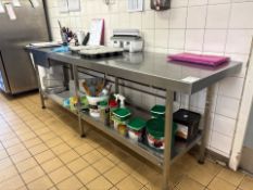 Stainless Steel Prep Table- No Reserve