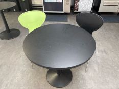 Small Base Table Black Wood With 2x Chairs- No Reserve