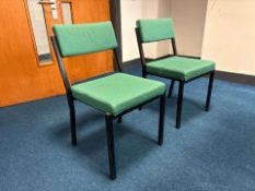 Green Fabric Chairs x6- No Reserve