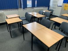 19 Wooden Top Square Tables - No Reserve