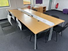 Banquet Of 4 Straight Tables With Power Supply- No Reserve