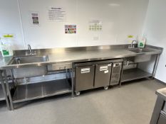 Stainless Steel Prep Table With Dual Sinks- No Reserve