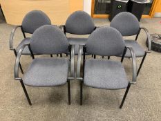 10 Grey Felt Chairs With Arms - No Reserve