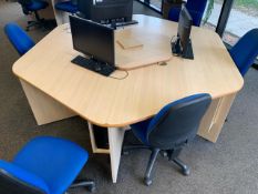 Hexagonal Computer Desk Unit - No Reserve