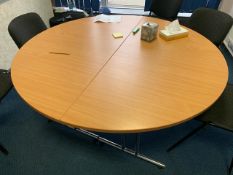 Pair Of Semi Circle Foldout Tables - No Reserve