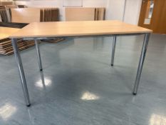 Beech Effect Folding Table x3- No Reserve