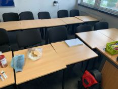 16 Wooden Top Square Tables - No Reserve