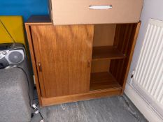 Sliding Door Wood Cabinet- No Reserve