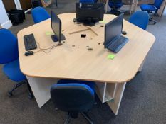 Hexagonal Computer Desk Unit - No Reserve