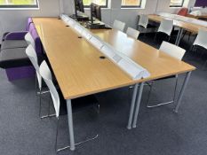 Banquet Of 4 Straight Tables With Power Supply- No Reserve