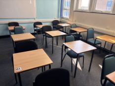 18 Wooden Top Square Tables - No Reserve