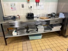 Stainless Steel Table With Drawers- No Reserve