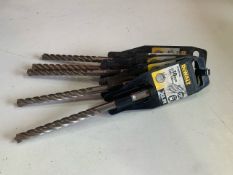 5 DeWalt 10mm SDS Plus Drill Bits 160mm x 100mm