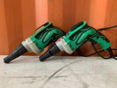 Pair Of Hitachi W 6VB3 Variable Speed Screwdriver