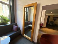 Large Wooden Wall Mirror - No Reserve