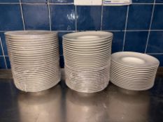 80x Shallow Ceramic White Big Lipped Bowls - No Reserve