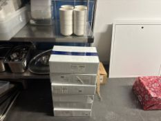 56x White Ceramic Soup Bowls - No Reserve