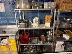 Stainless Steel Storage Shelf & Contents - No Reserve