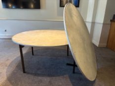 Pair Of 5FT Circular Foldout Tables- No Reserve