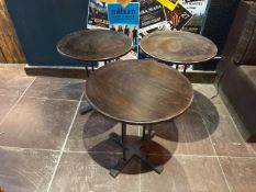Trio Of Circular Bar Tables - No Reserve