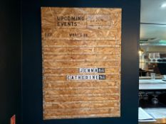 Chipboard Event Notice Board - No Reserve