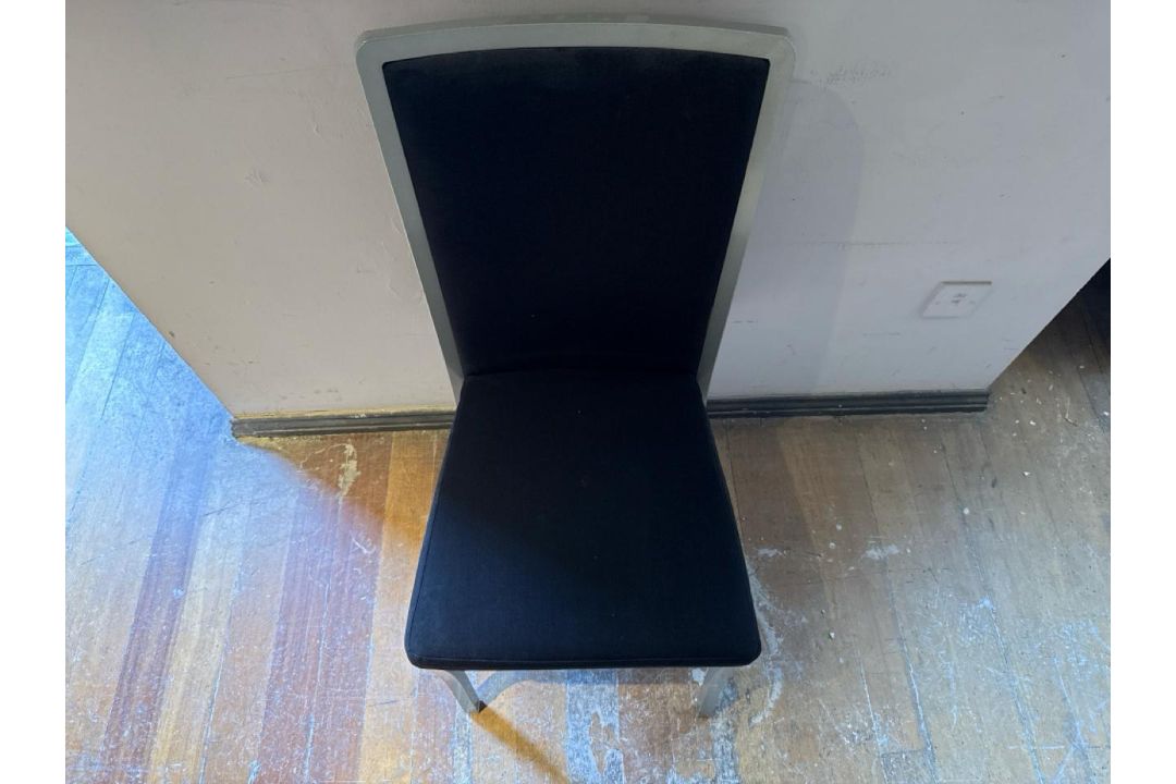 Black Fabric Dining Chairs x 8-No Reserve - Image 4 of 5