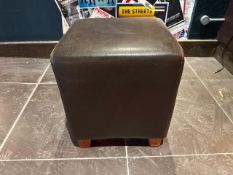 4 x Brown Pouffe Stools - No Reserve