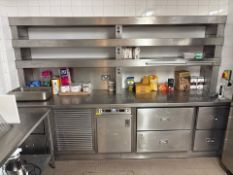 Stainless Steel Hotplate Unit With Chafing Dish Storage Drawers - No Reserve