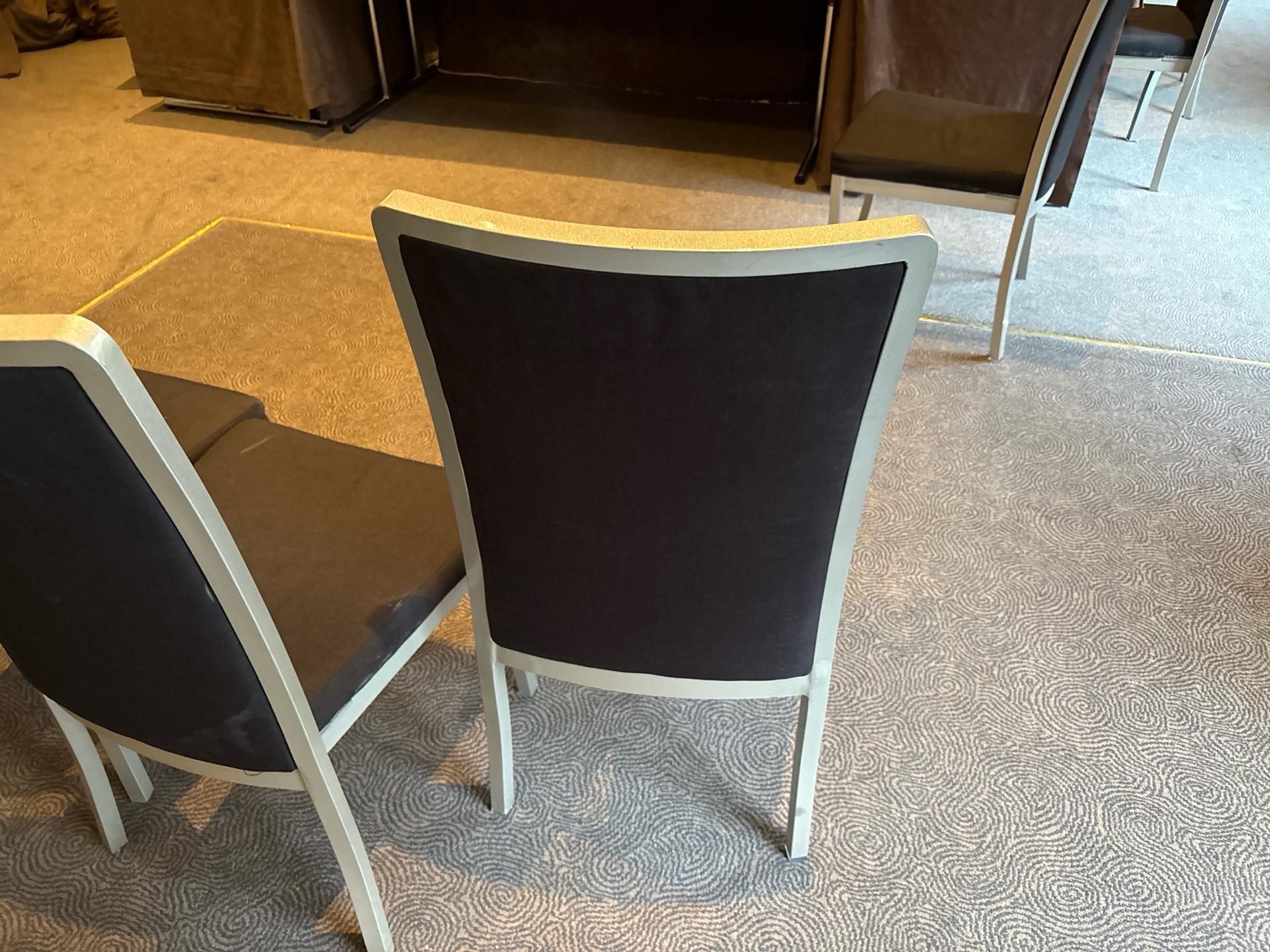 Black Fabric Dining Chairs x4 - No Reserve - Image 6 of 7