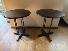 Pair Of Circular Bar Tables - No Reserve