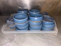 24x Blue Ceramic Bowls - No Reserve