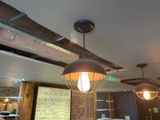 Metal Pendant Lights x4-No Reserve