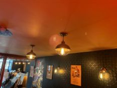 Metal Pendant Lights x4