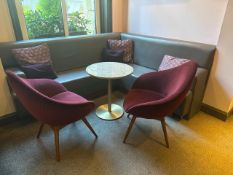 Pair Of Crimson Tub Chairs - No Reserve