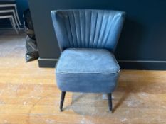 Blue Leather Chair - No Reserve