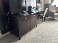 Wooden Desk and Cupboard Unit - No Reserve