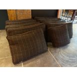 Grey Checkered Velcro Back Cushions x10 - No Reserve