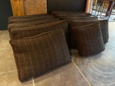Grey Checkered Velcro Back Cushions x10 - No Reserve