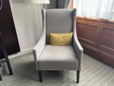 Fabric Studded Armchair - No Reserve