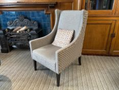 Fabric Studded Armchair - No Reserve
