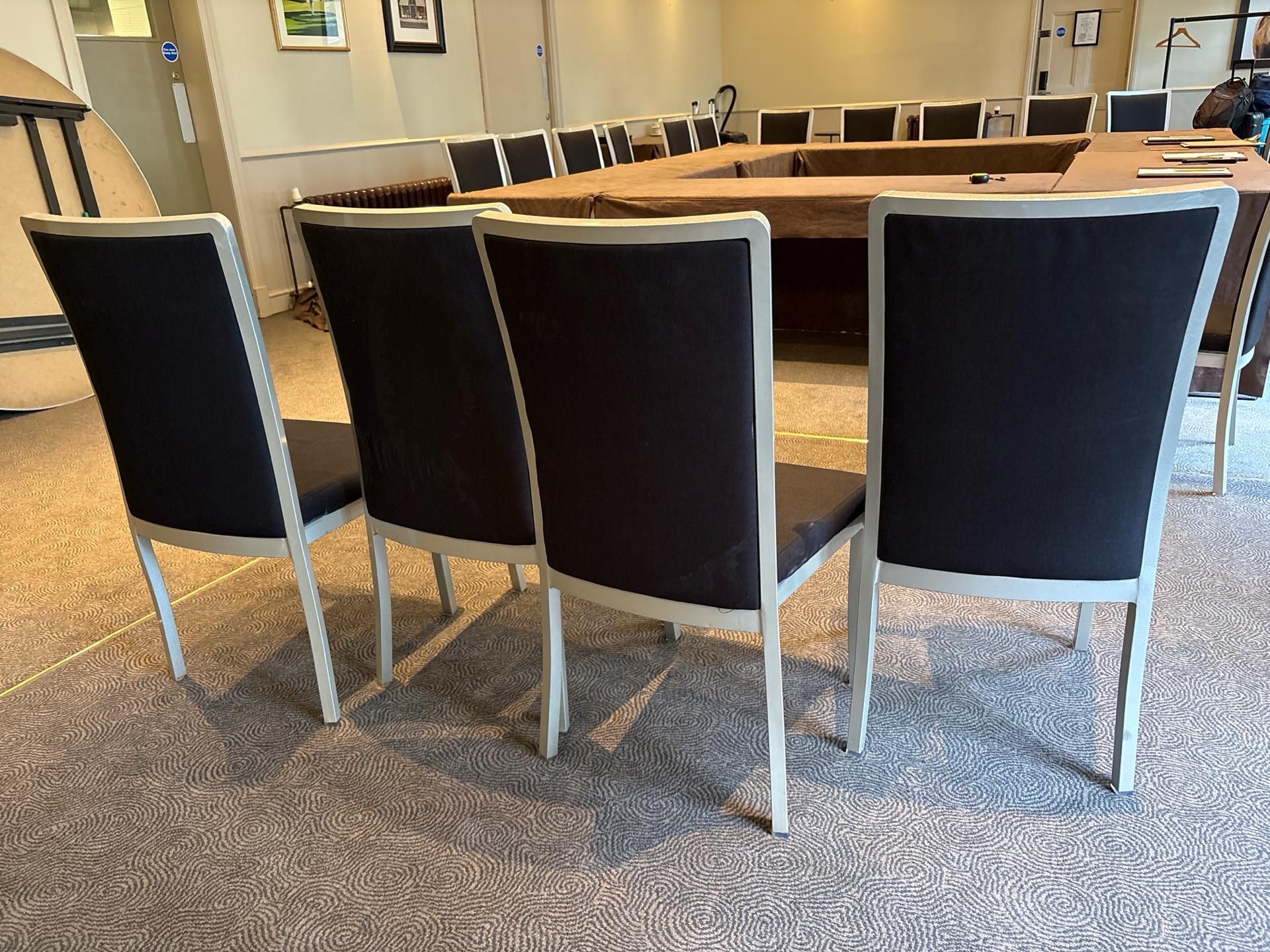 Black Fabric Dining Chairs x4 - No Reserve - Image 5 of 7